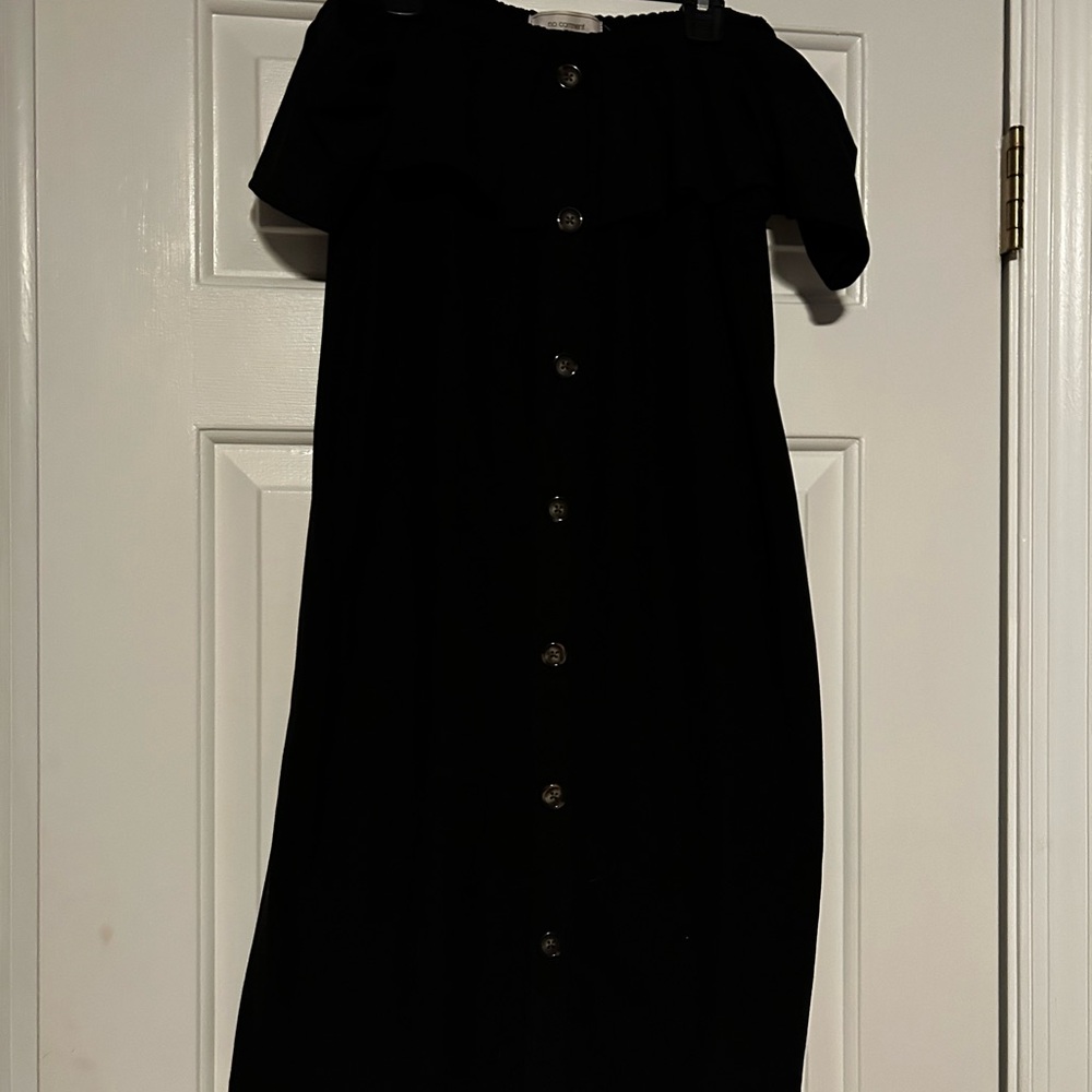 Black off the shoulder dress